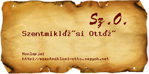 Szentmiklósi Ottó névjegykártya